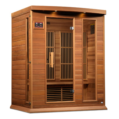 Maxxus MX-K306-01-ZF CED 3-Person Near Zero EMF FAR Infrared Sauna Red Cedar