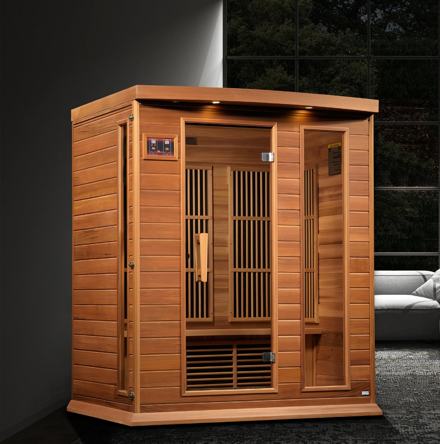 Maxxus MX-K306-01-ZF CED 3-Person Near Zero EMF FAR Infrared Sauna Red Cedar