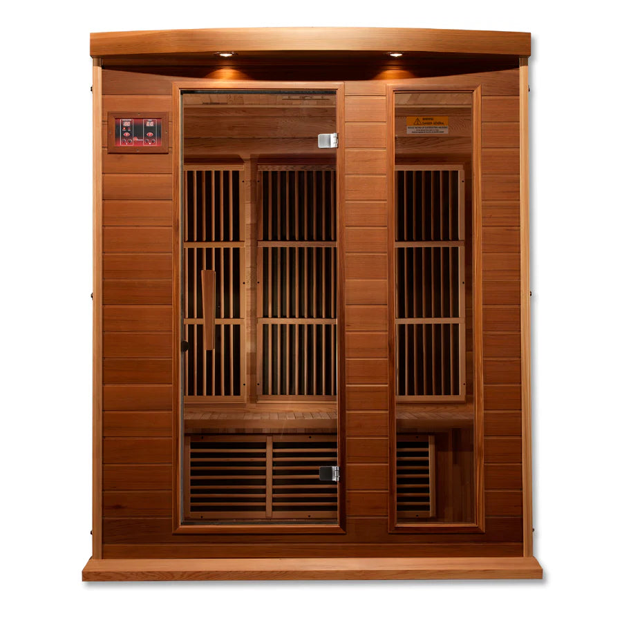 Maxxus MX-K306-01 CED 3-person Low EMF FAR Infrared Sauna Red Cedar