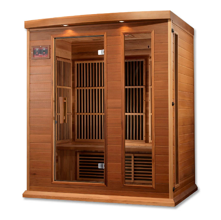 Maxxus MX-K306-01 CED 3-person Low EMF FAR Infrared Sauna Red Cedar