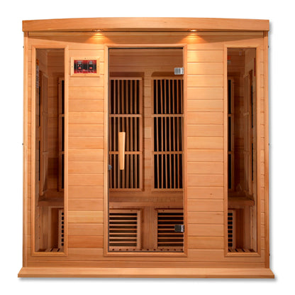 Maxxus MX-K406-01 4-person Low EMF FAR Infrared Sauna Hemlock