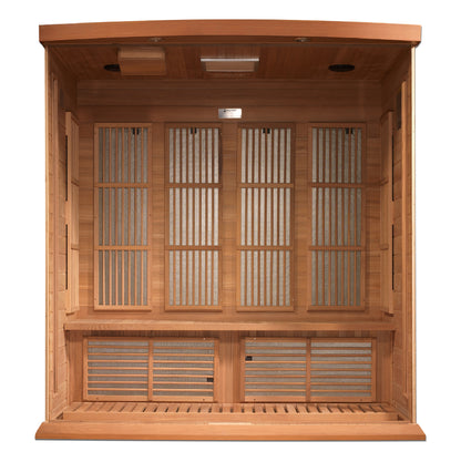 Maxxus MX-K406-01-ZF CED 4-Person Near Zero EMF FAR Infrared Sauna Red Cedar