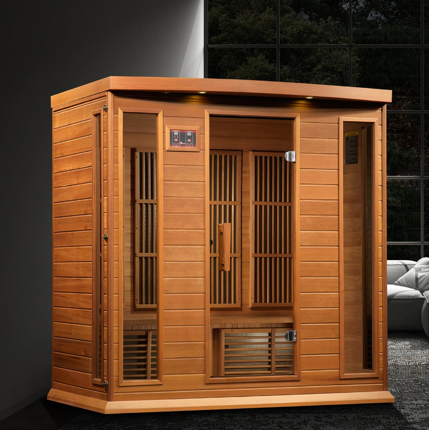 Maxxus MX-K406-01-ZF CED 4-Person Near Zero EMF FAR Infrared Sauna Red Cedar